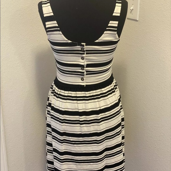 2 FOR $20 J CREW VILLA DRESS FIT FLARE STRIPED BUTTON BACK - Picture 5 of 7